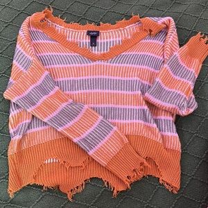 Stripped cropped sweater